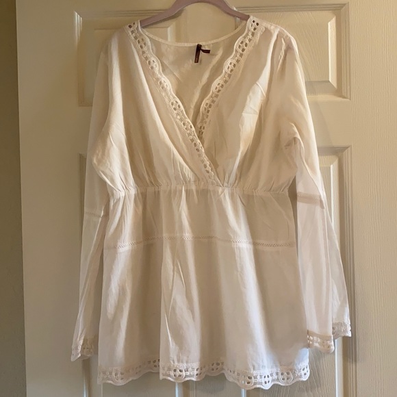 Stetson Tops - Stetson Lace Trimmed Blouse